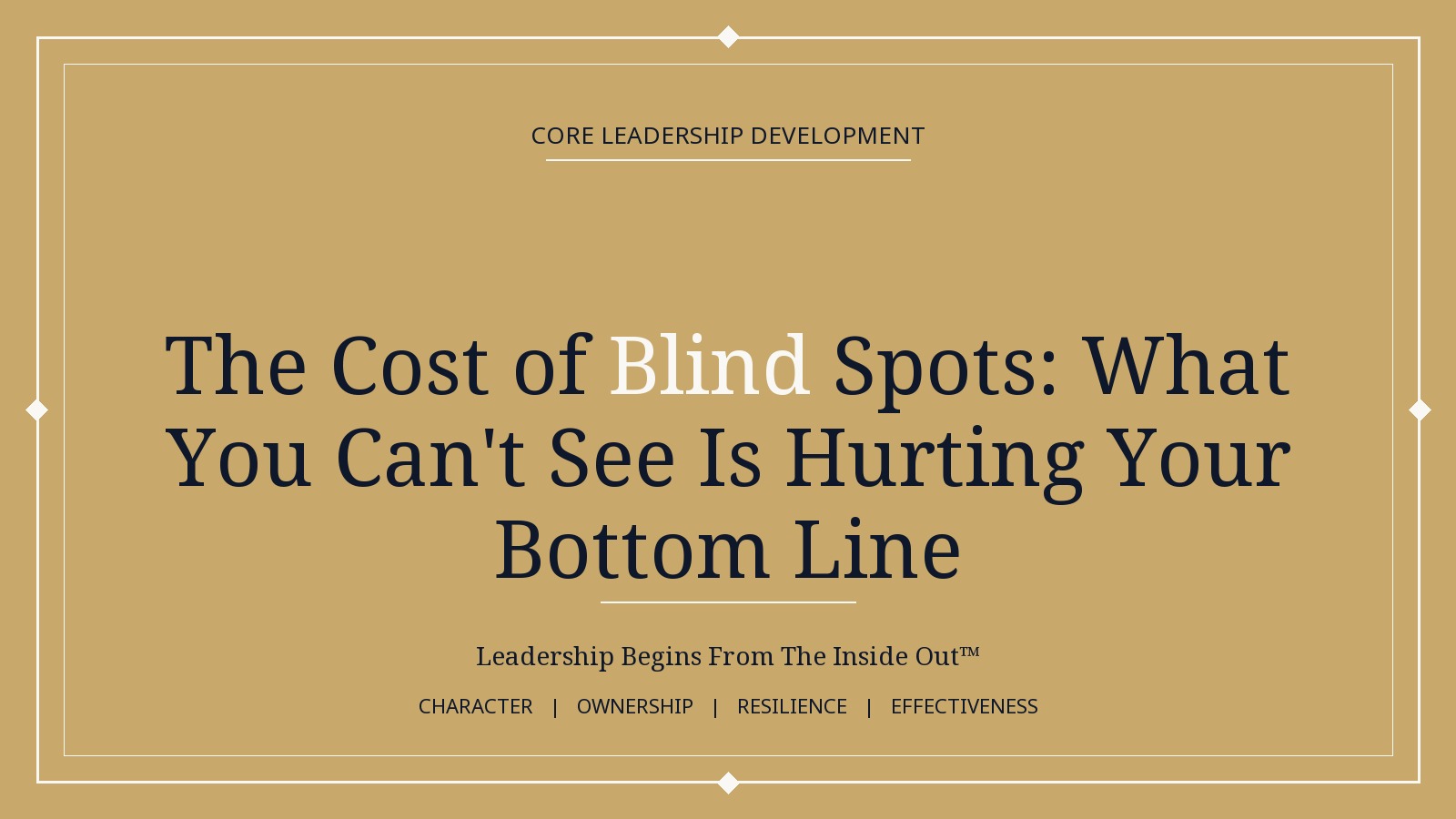 Editorial title card for The Cost of Blind Spots article